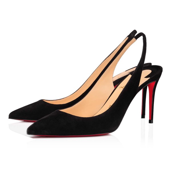 Black Women's Christian Louboutin Kate Sling Heels | DkGZa2KT