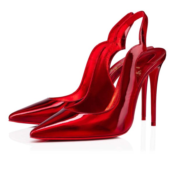 Red Women's Christian Louboutin Hot Chick Sling Heels | I86fsVpJ