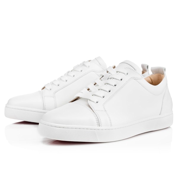 White Men's Christian Louboutin Louis Junior Low Top Sneakers | UB6Gpwm7