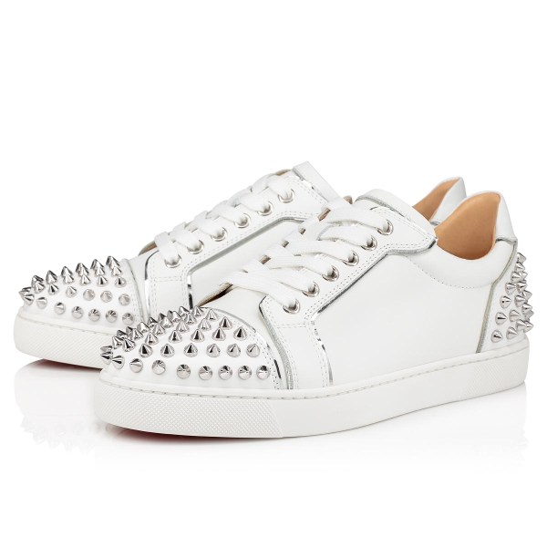 White Women's Christian Louboutin Vieira 2 Sneakers | X1y6FdC0