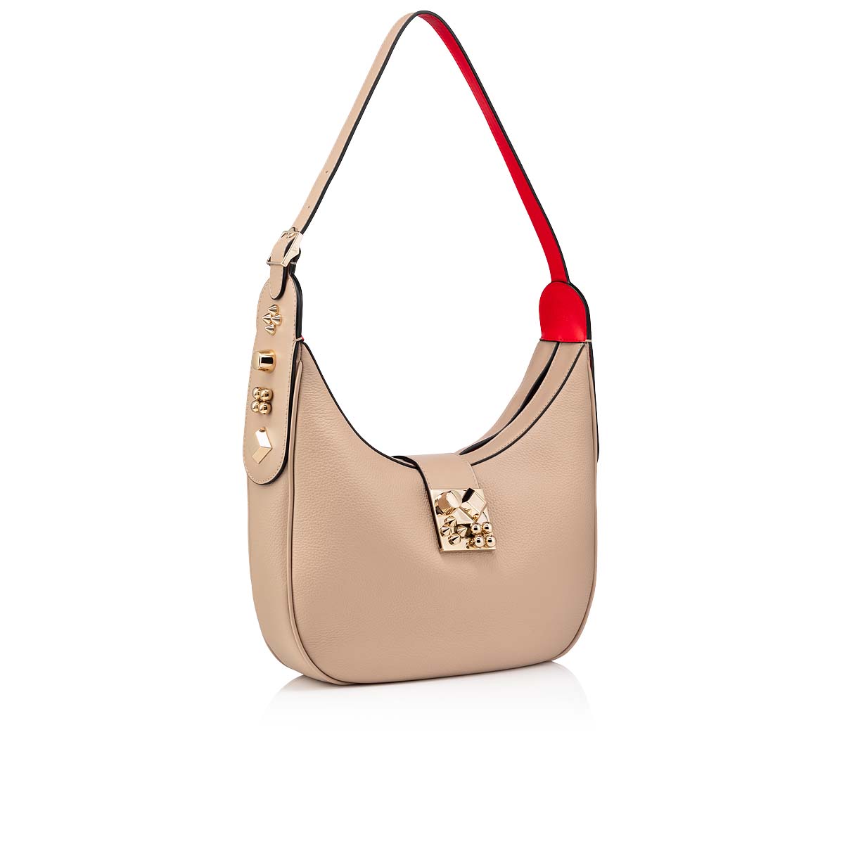 Beige Women's Christian Louboutin Carasky Small Cross-body Bags | mqDG5riM