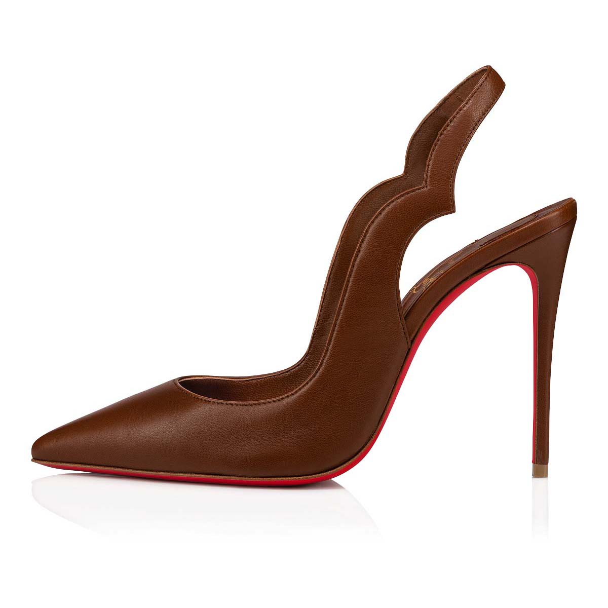 Beige Women's Christian Louboutin Hot Chick Sling Heels | o4nfmslA