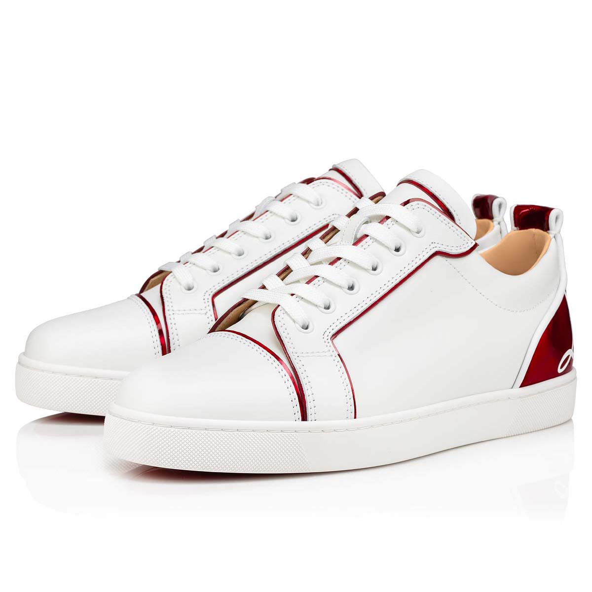 White Men\'s Christian Louboutin Fun Louis Junior Low Top Sneakers | wZuP0mgc