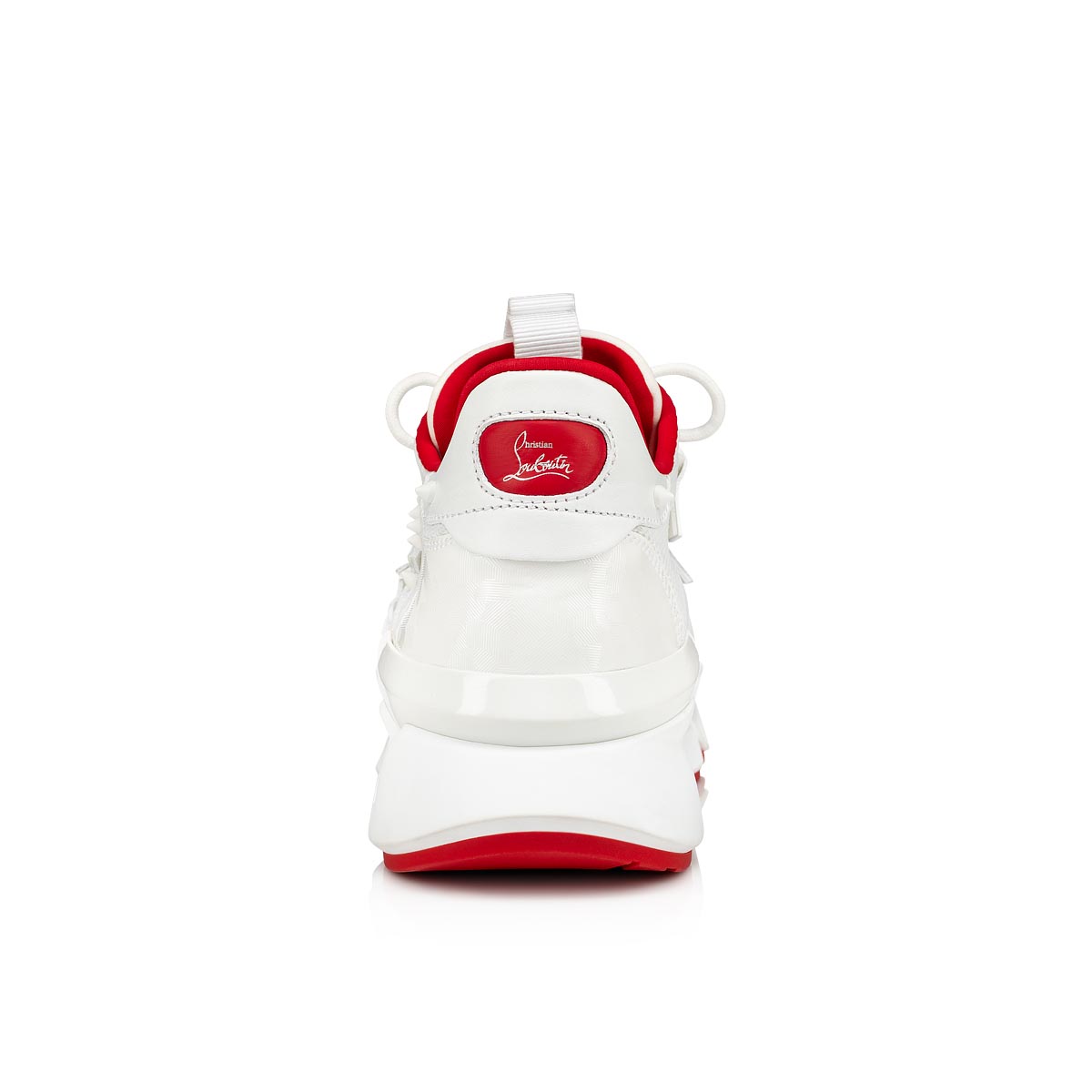 White Men's Christian Louboutin Red-runner Low Top Sneakers | UHYvUzbb